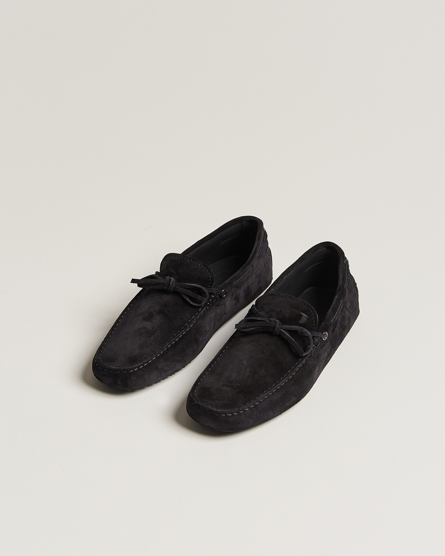 Homme | Tod's Lacetto Gommino Carshoe Black Suede | Tod's | Lacetto Gommino Carshoe Black Suede