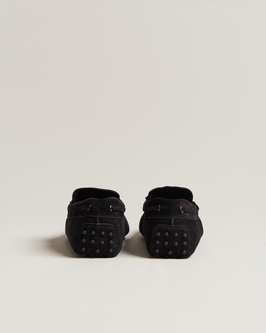 Homme | Tod's Lacetto Gommino Carshoe Black Suede | Tod's | Lacetto Gommino Carshoe Black Suede