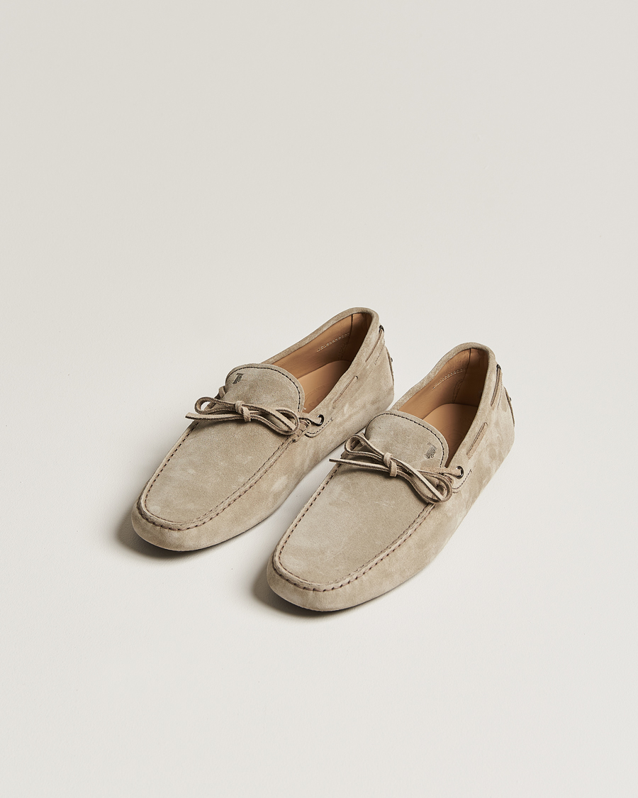 Homme | Italian Department | Tod's | Lacetto Gommino Carshoe Taupe Suede