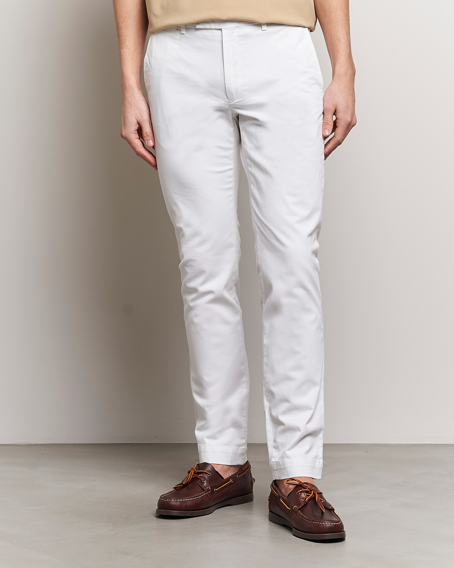 Homme | Pantalons | Polo Ralph Lauren | Slim Fit Stretch Chinos White