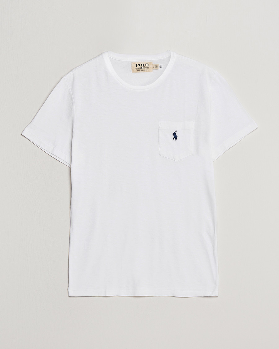 Homme | T-shirts | Polo Ralph Lauren | Washed Crew Neck Pocket Tee White