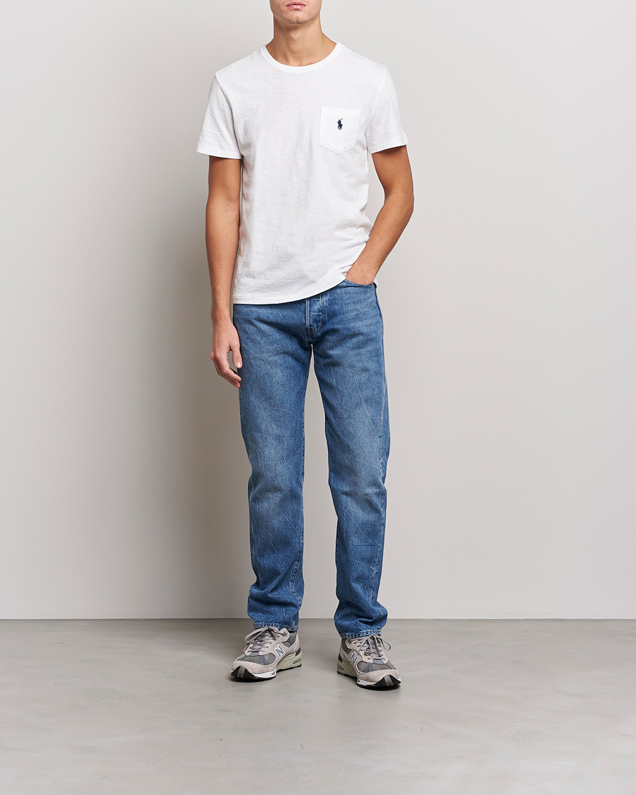 Homme | T-shirts | Polo Ralph Lauren | Washed Crew Neck Pocket Tee White