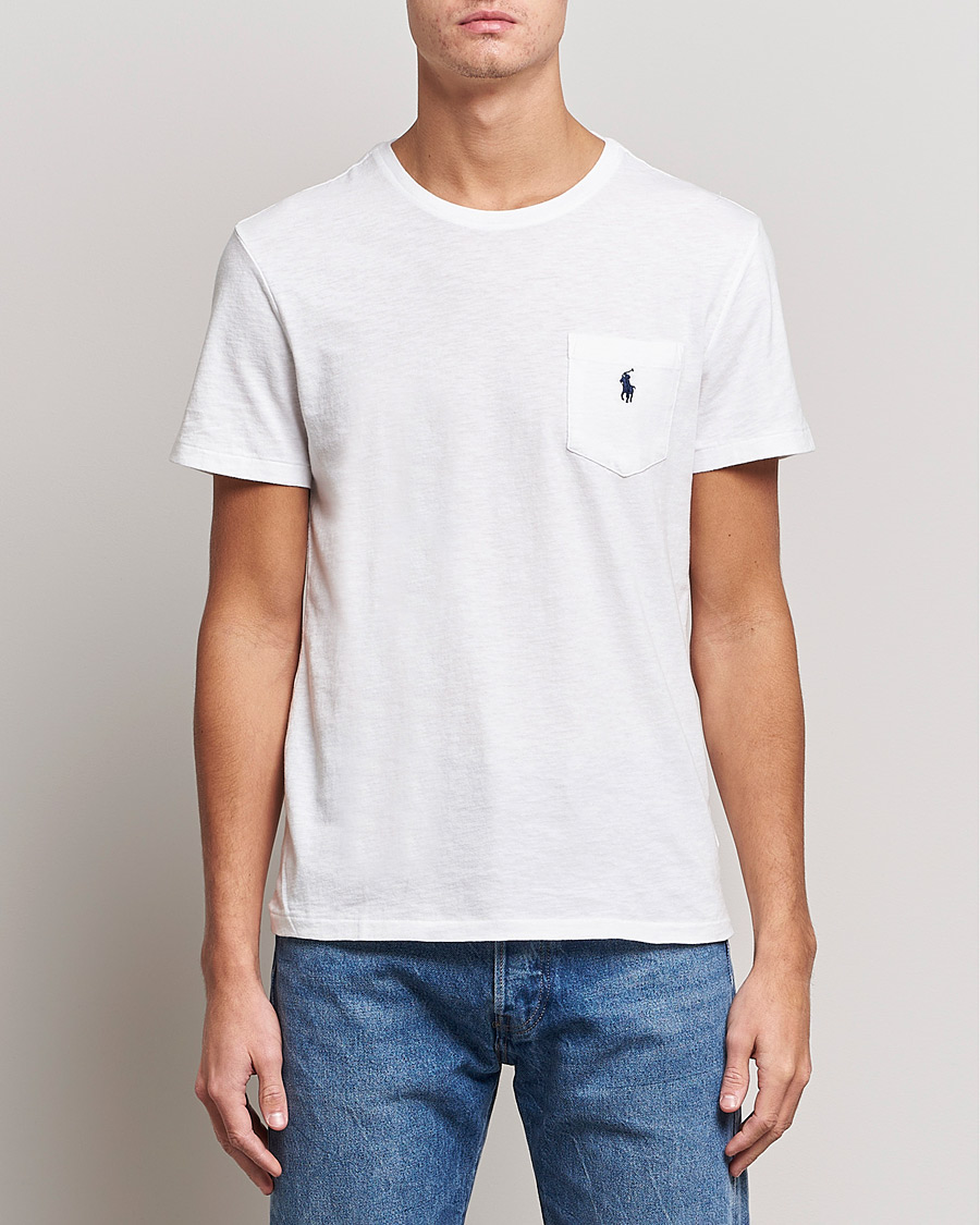 Homme | T-shirts | Polo Ralph Lauren | Washed Crew Neck Pocket Tee White
