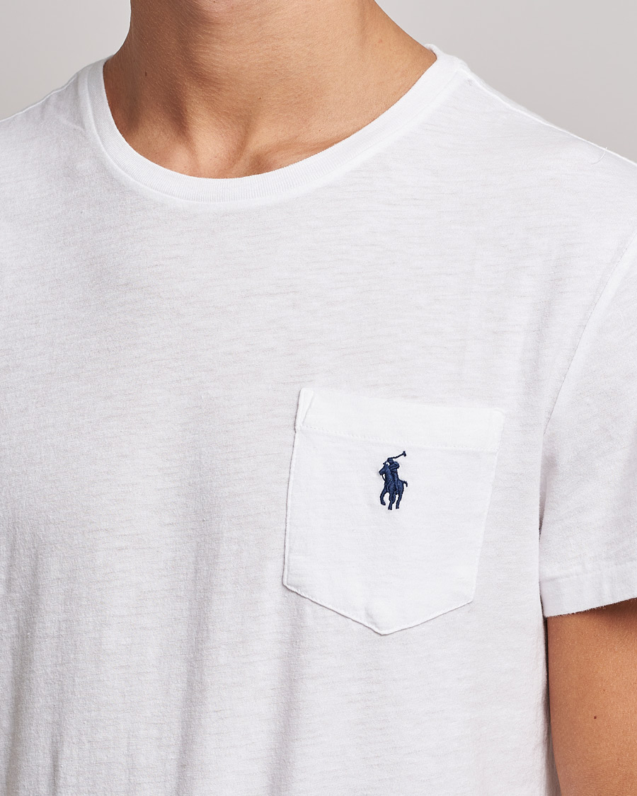 Homme | T-shirts | Polo Ralph Lauren | Washed Crew Neck Pocket Tee White