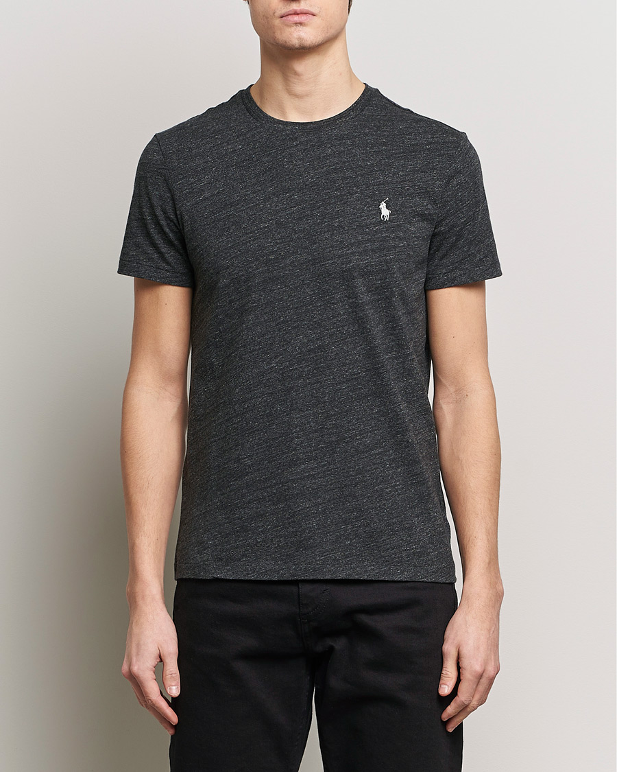 Homme | T-Shirts Noirs | Polo Ralph Lauren | Crew Neck T-Shirt Black Marl Heather