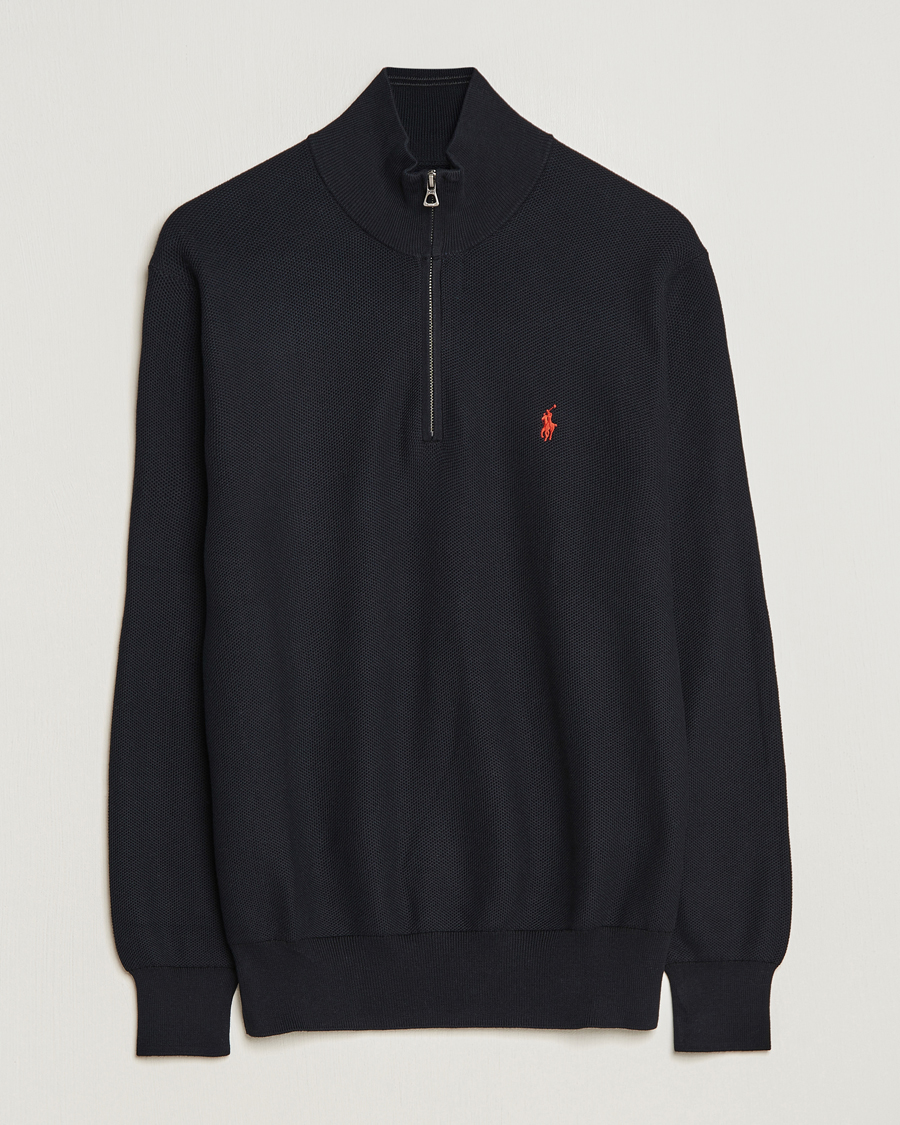 Homme | Pulls Et Tricots | Polo Ralph Lauren | Textured Half-Zip Black