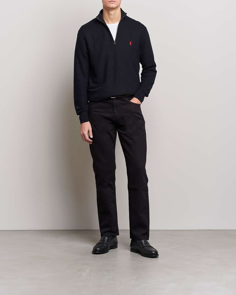 Homme | Pulls Et Tricots | Polo Ralph Lauren | Textured Half-Zip Black