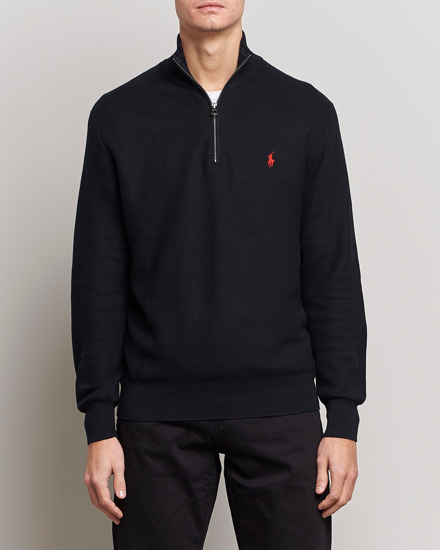 Homme | Pulls Et Tricots | Polo Ralph Lauren | Textured Half-Zip Black