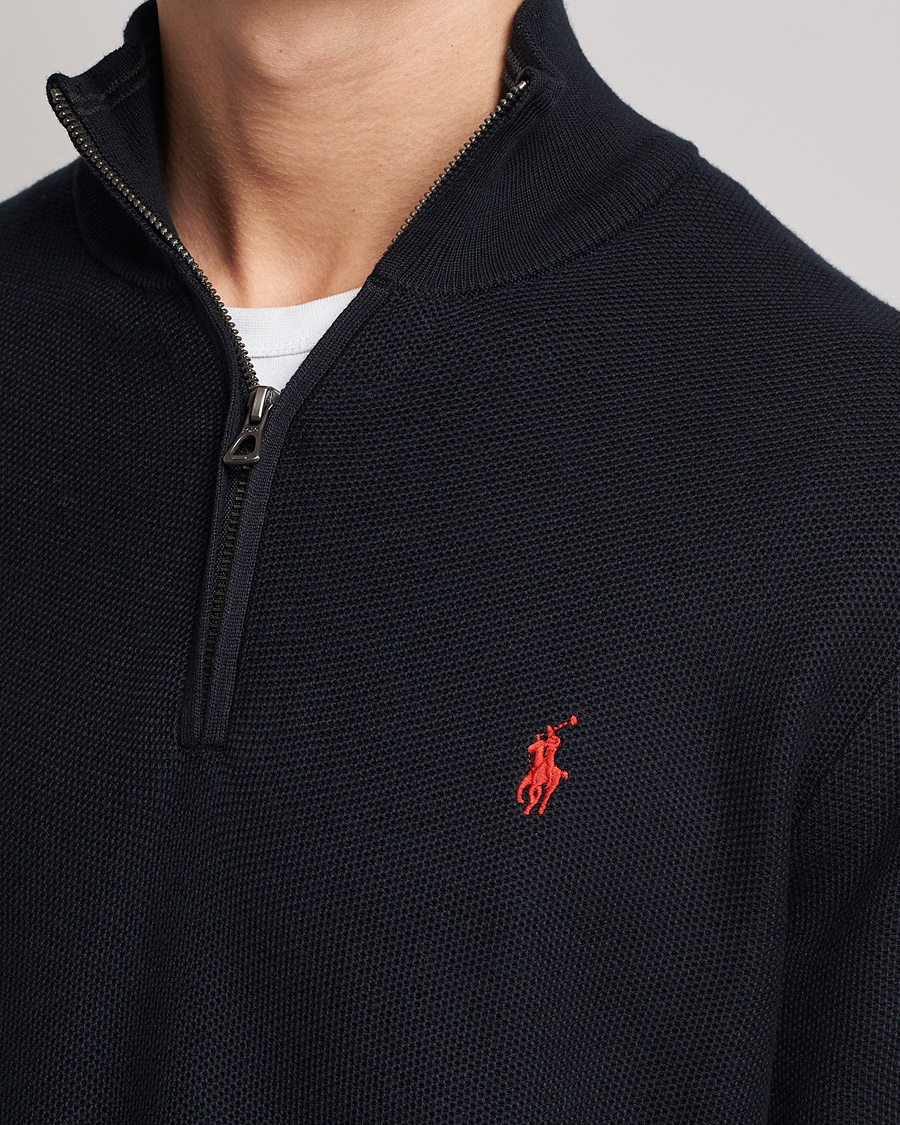 Homme | Pulls Et Tricots | Polo Ralph Lauren | Textured Half-Zip Black