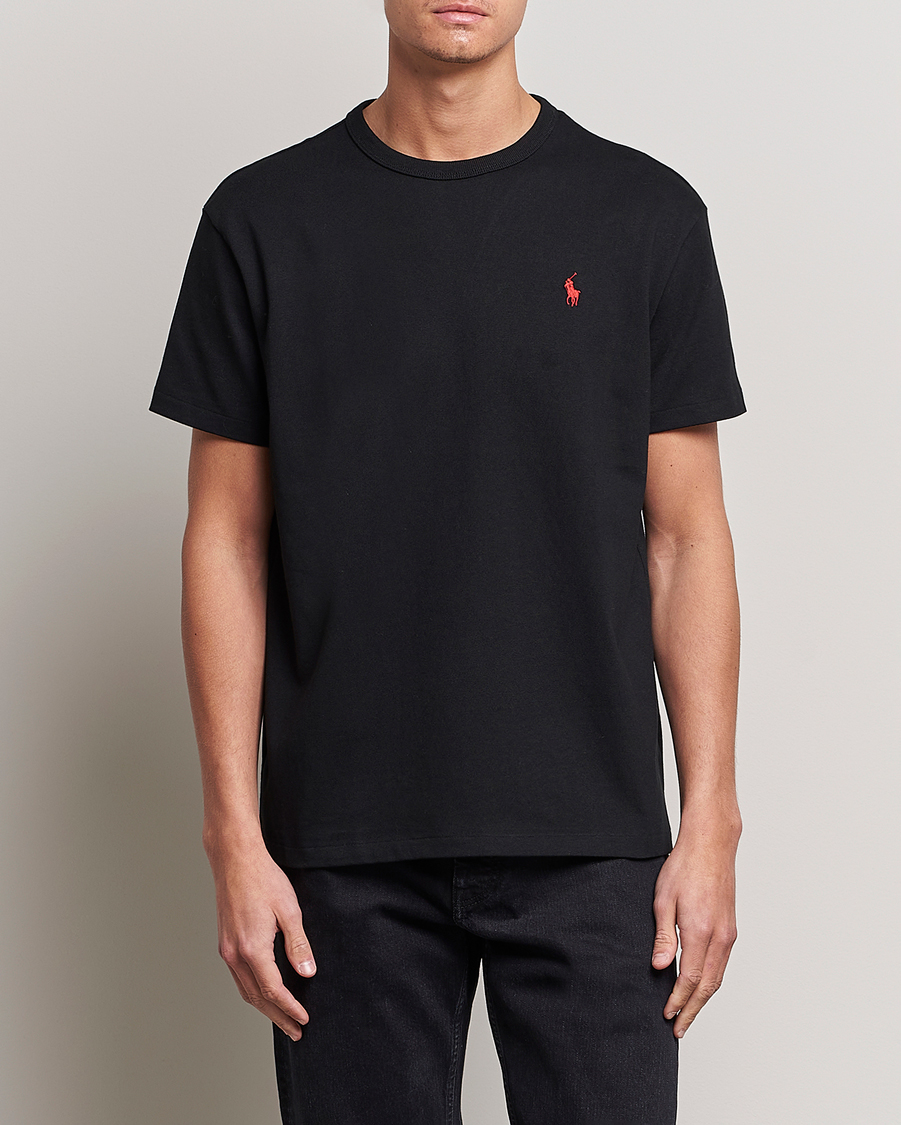 Homme | T-Shirts Noirs | Polo Ralph Lauren | Heavyweight Crew Neck T-Shirt Black