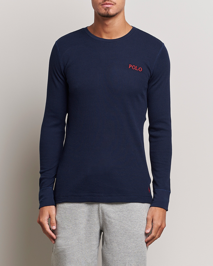 Homme | T-shirts | Polo Ralph Lauren | Waffle Long Sleeve Crew Neck Cruise Navy
