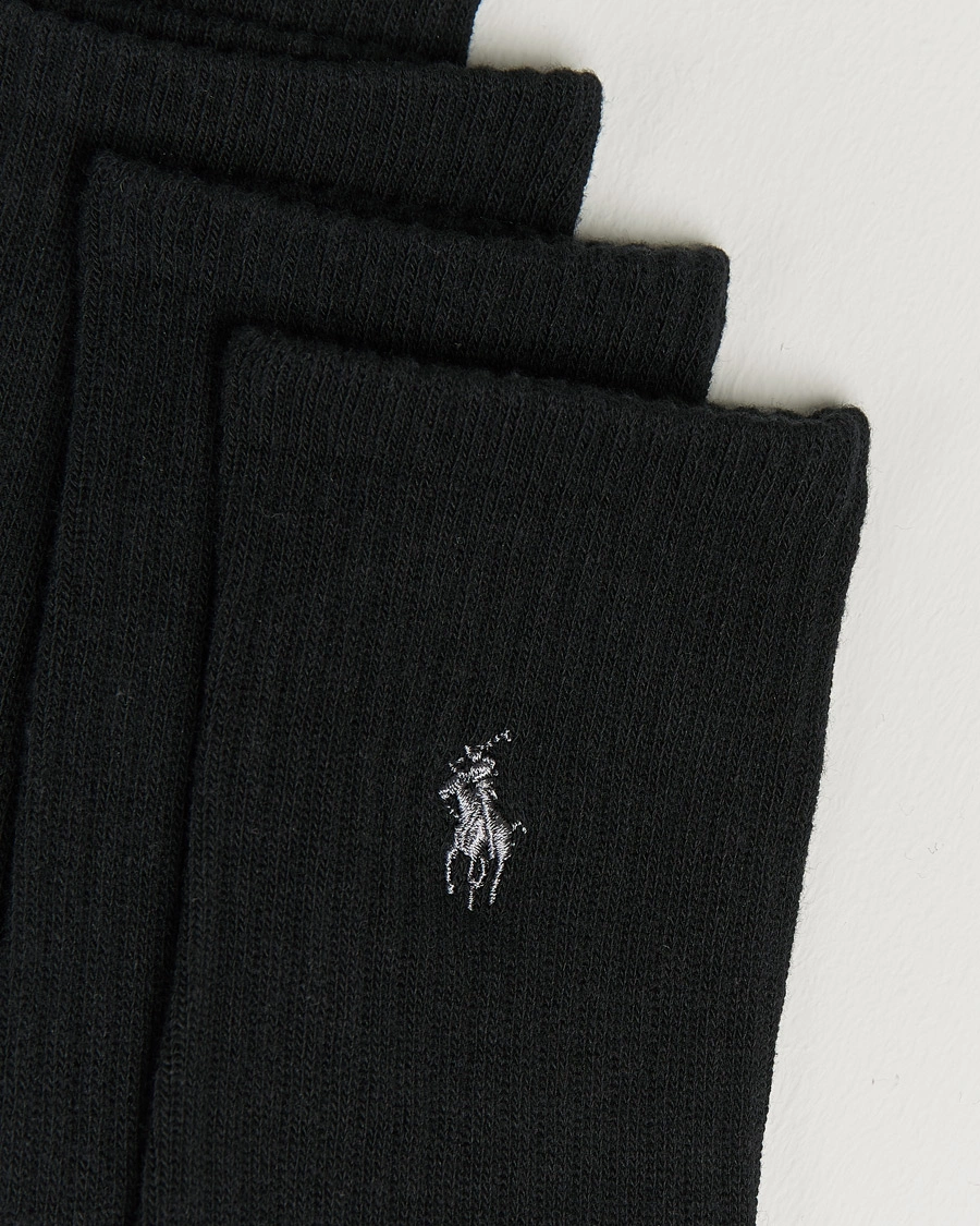 Homme | Chaussettes Quotidiennes | Polo Ralph Lauren | 6-Pack Cotton Crew Socks Black