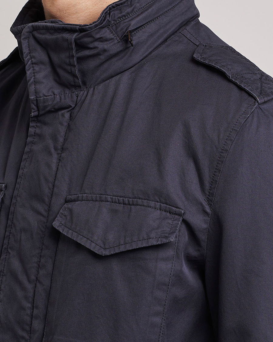 Homme | Manteaux Et Vestes | Herno | Cotton Field Jacket Navy