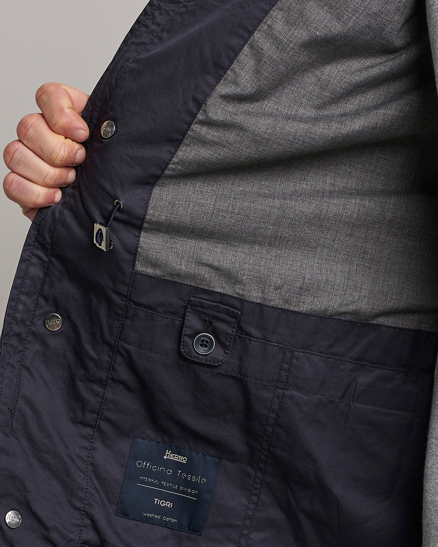 Homme | Manteaux Et Vestes | Herno | Cotton Field Jacket Navy