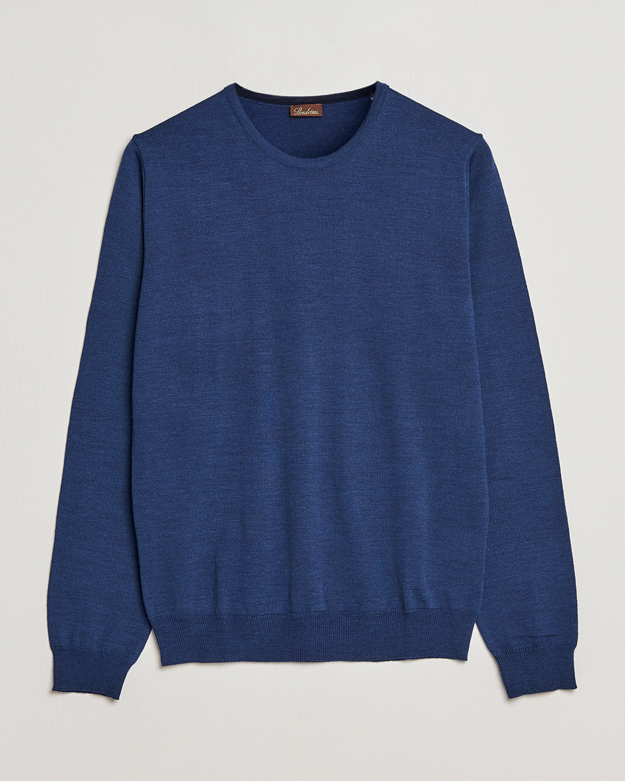 Homme | Pulls Et Tricots | Stenströms | Merino Crew Neck Blue