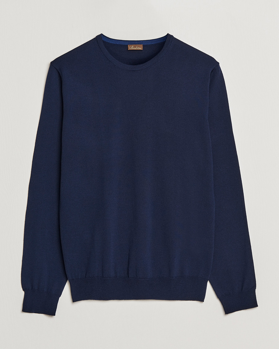 Homme | Pulls Et Tricots | Stenströms | Merino Crew Neck Navy