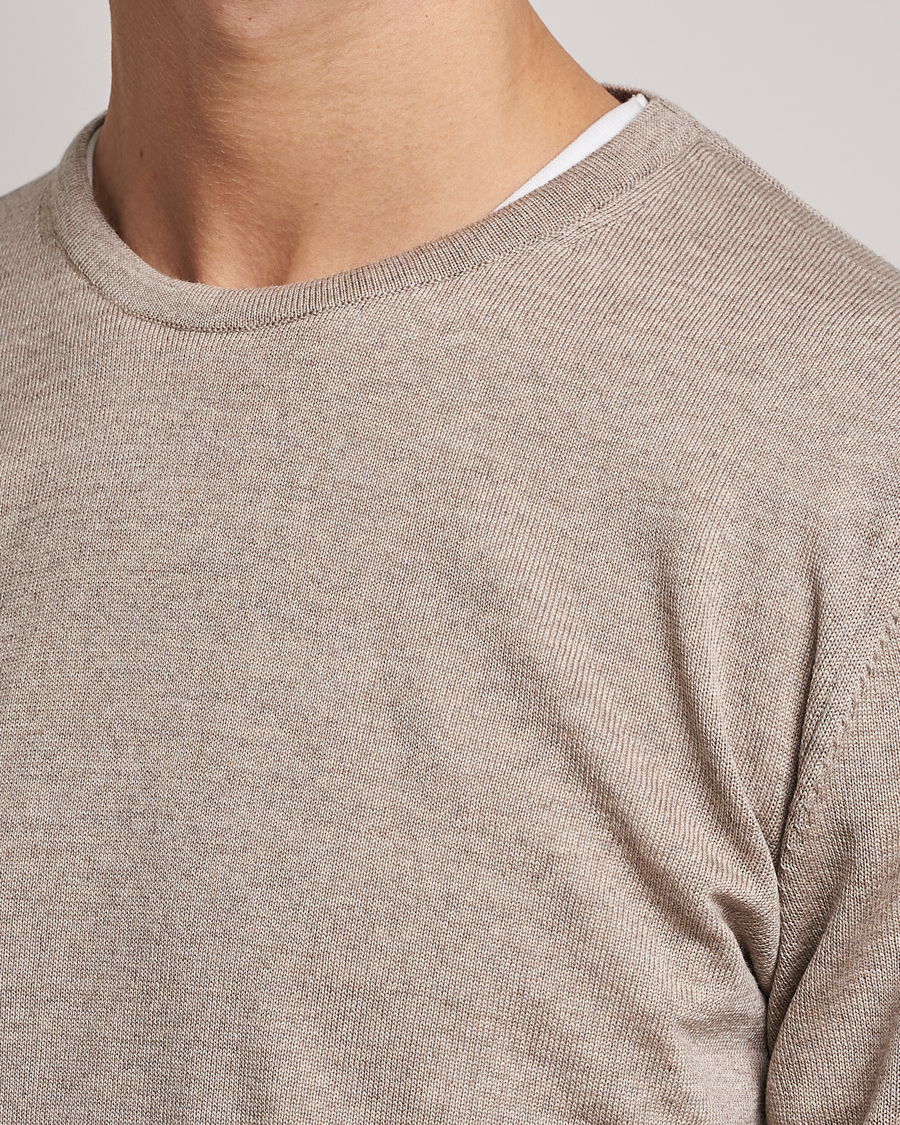 Homme | Pulls Et Tricots | Stenströms | Merino Crew Neck Sand