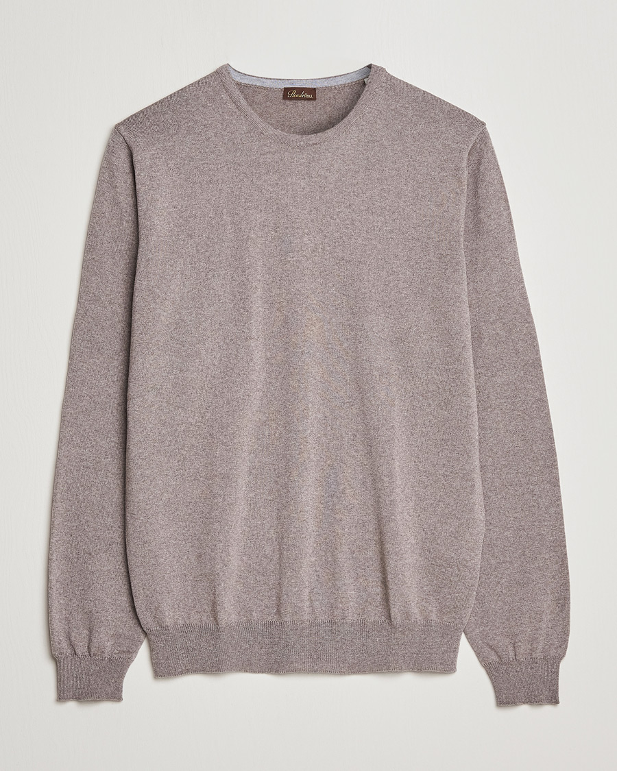 Homme | Pulls Et Tricots | Stenströms | Merino Crew Neck Mud Brown