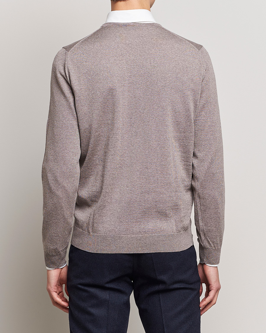 Homme | Pulls Et Tricots | Stenströms | Merino Crew Neck Mud Brown