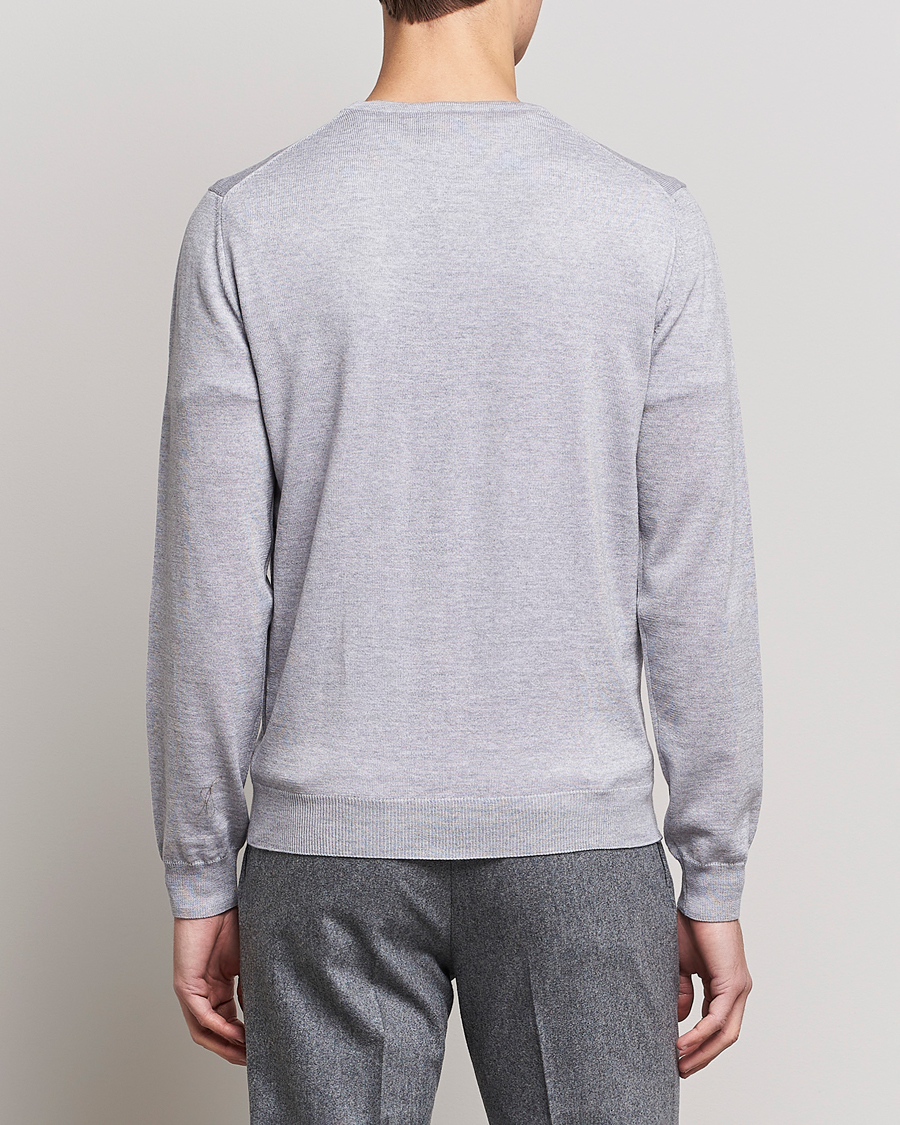 Homme | Pulls Et Tricots | Stenströms | Merino Crew Neck Light Grey
