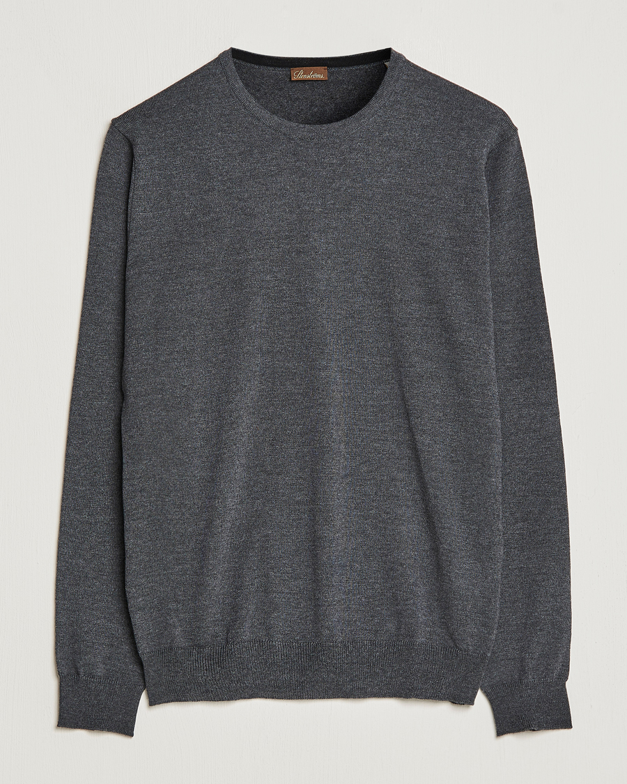 Homme | Pulls Et Tricots | Stenströms | Merino Crew Neck Anthracite