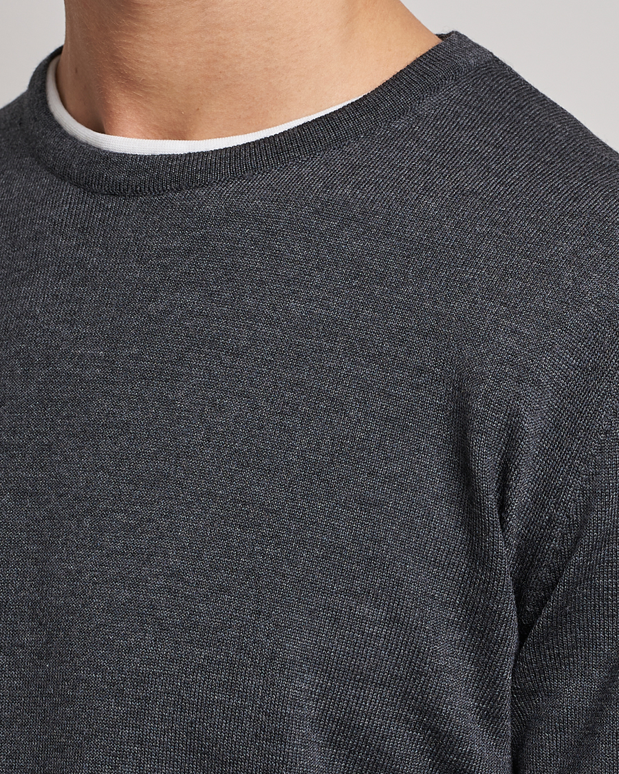 Homme | Pulls Et Tricots | Stenströms | Merino Crew Neck Anthracite