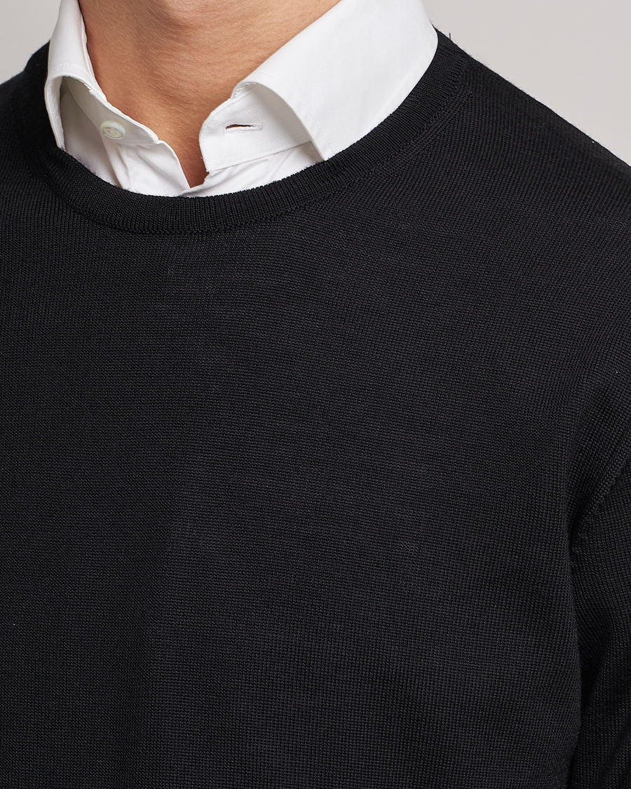 Homme | Pulls Et Tricots | Stenströms | Merino Crew Neck Black