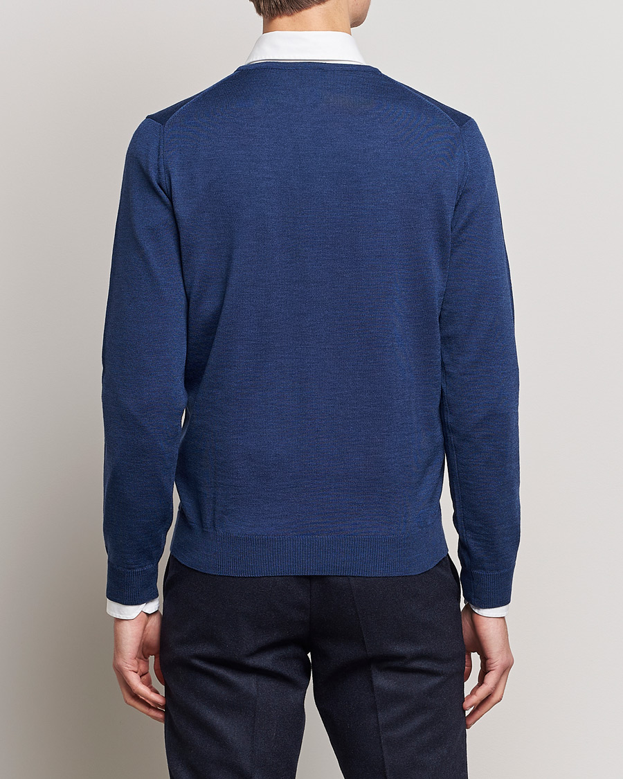Homme | Pulls Et Tricots | Stenströms | Merino V-Neck Blue