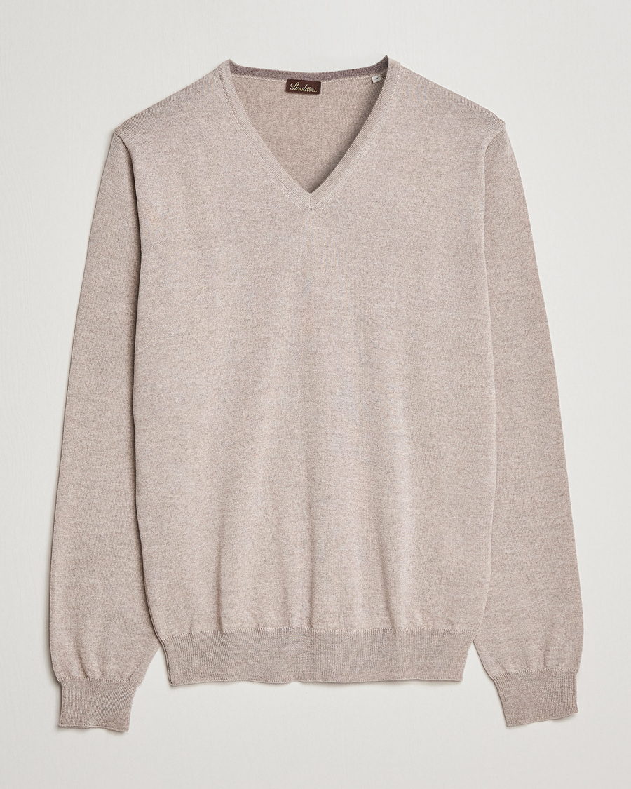 Homme | Pulls Et Tricots | Stenströms | Merino V-Neck Sand