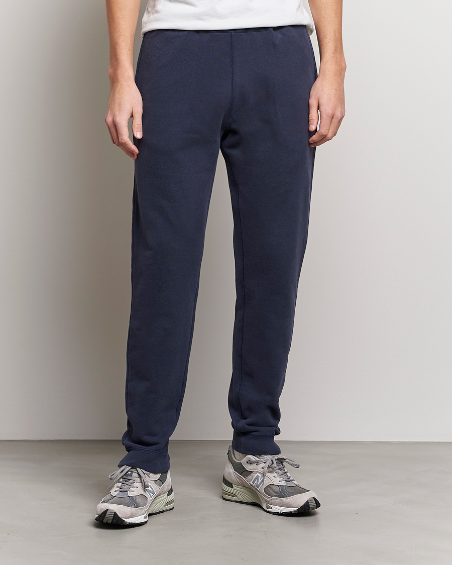 Homme |  | Sunspel | Cotton Loopback Track Pants Navy