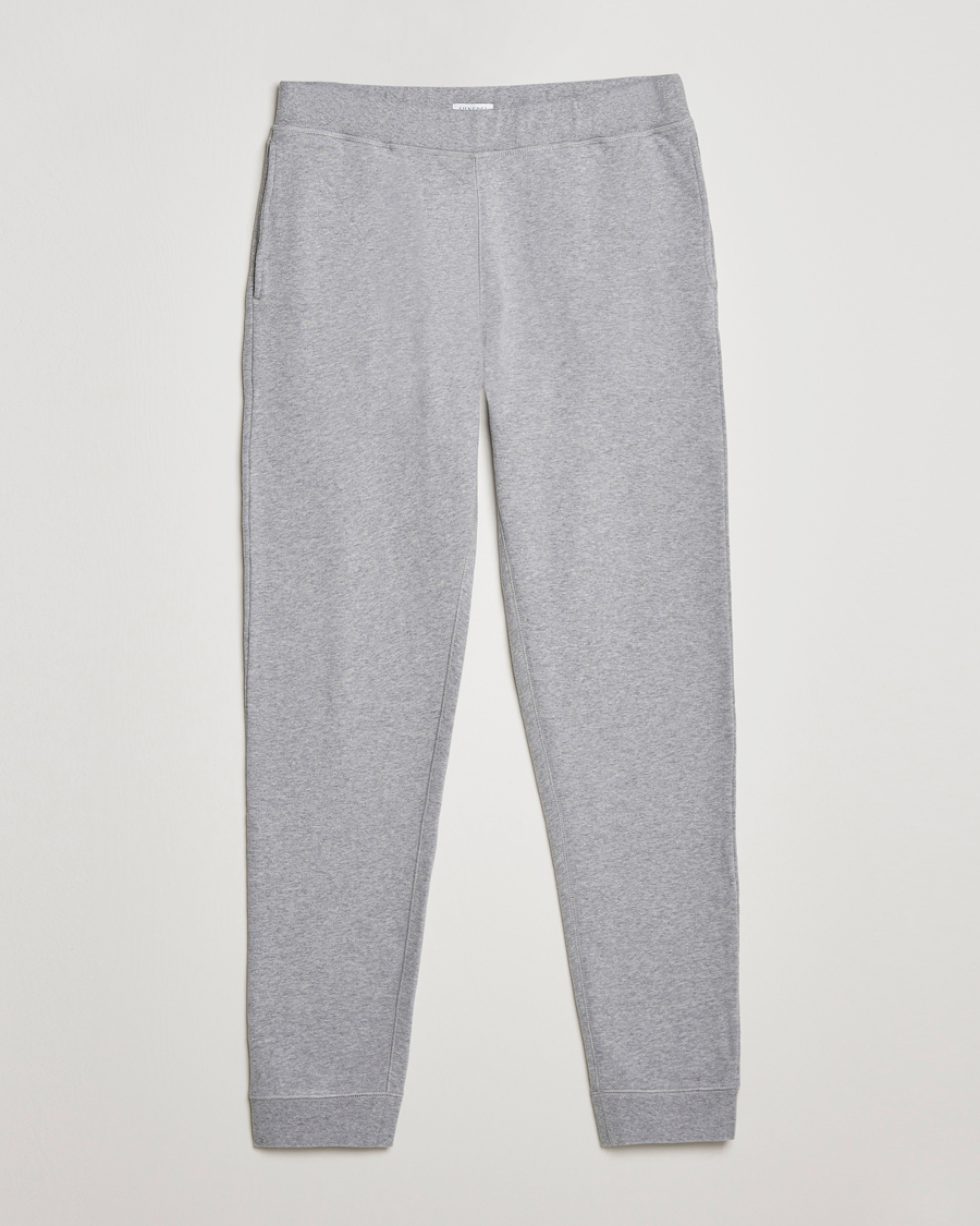 Homme | Pantalons | Sunspel | Cotton Loopback Track Pants Grey Melange