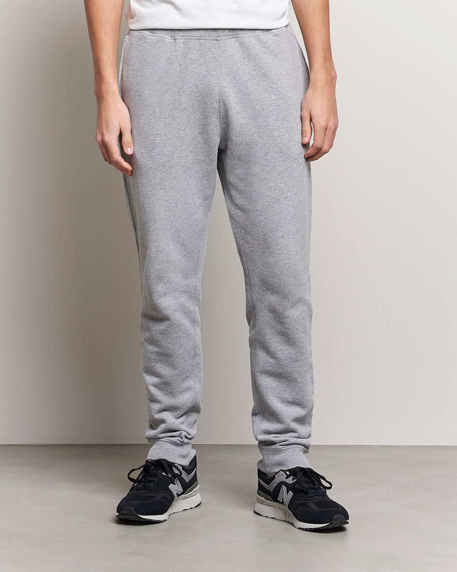 Homme | Loungewear | Sunspel | Cotton Loopback Track Pants Grey Melange
