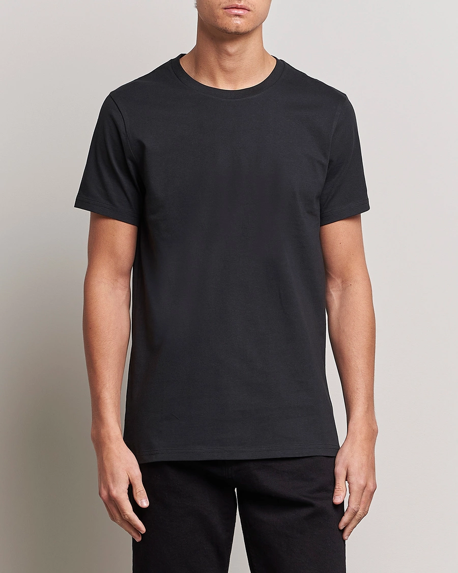 Homme | T-Shirts Noirs | Bread & Boxers | Crew Neck Regular T-Shirt Black