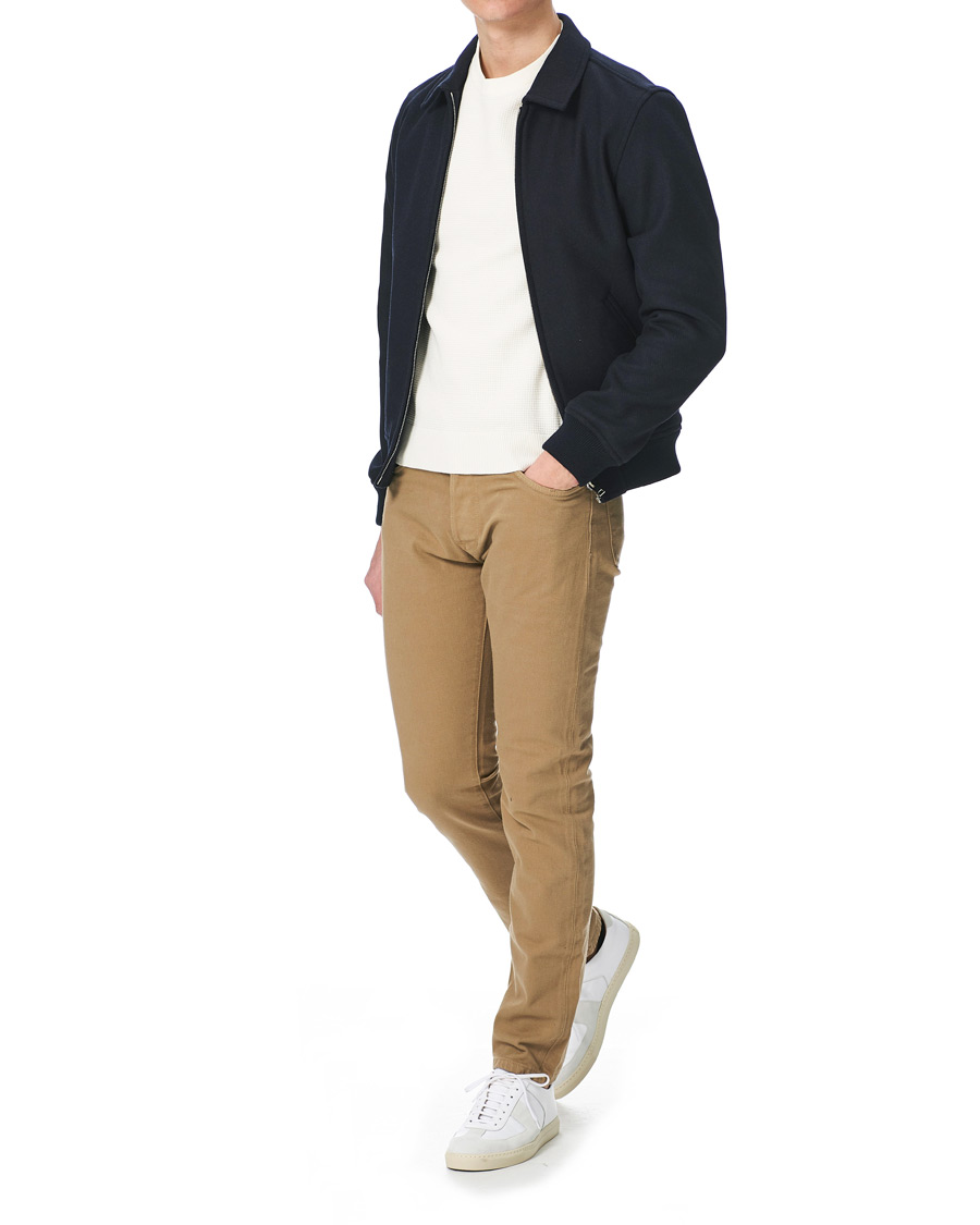 Homme | Jeans | C.O.F. Studio | M7 Tapered Organic Cotton Stretch Jeans Khaki Beige