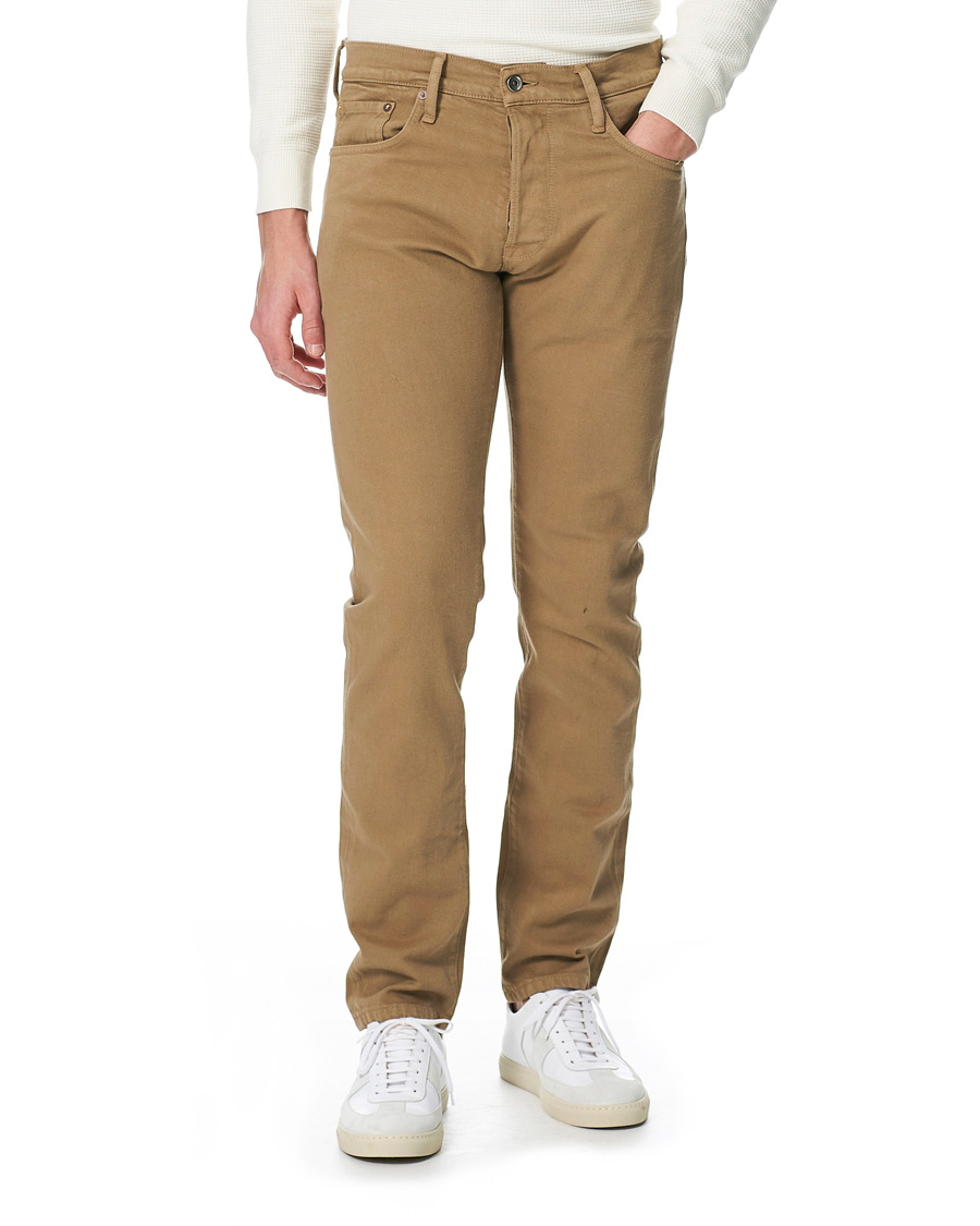 Homme | Jeans | C.O.F. Studio | M7 Tapered Organic Cotton Stretch Jeans Khaki Beige