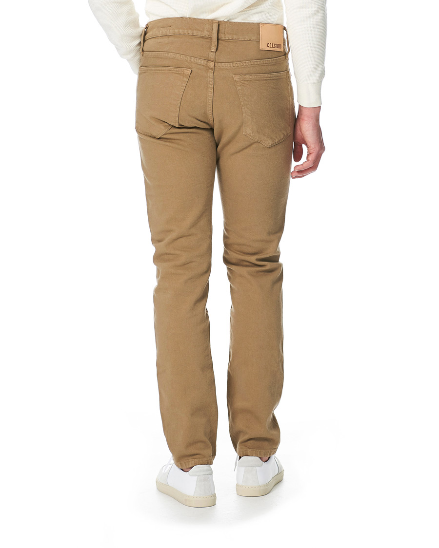 Homme | Jeans | C.O.F. Studio | M7 Tapered Organic Cotton Stretch Jeans Khaki Beige
