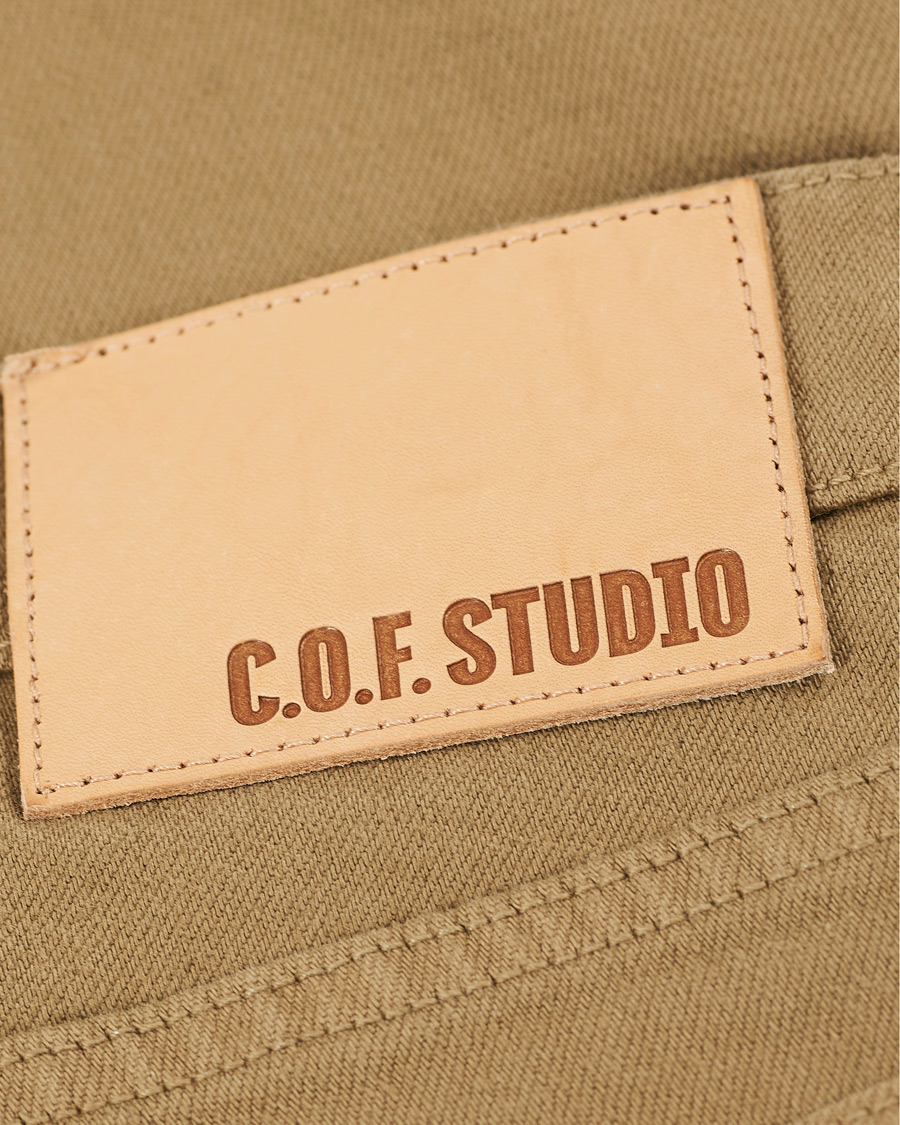 Homme | Jeans | C.O.F. Studio | M7 Tapered Organic Cotton Stretch Jeans Khaki Beige