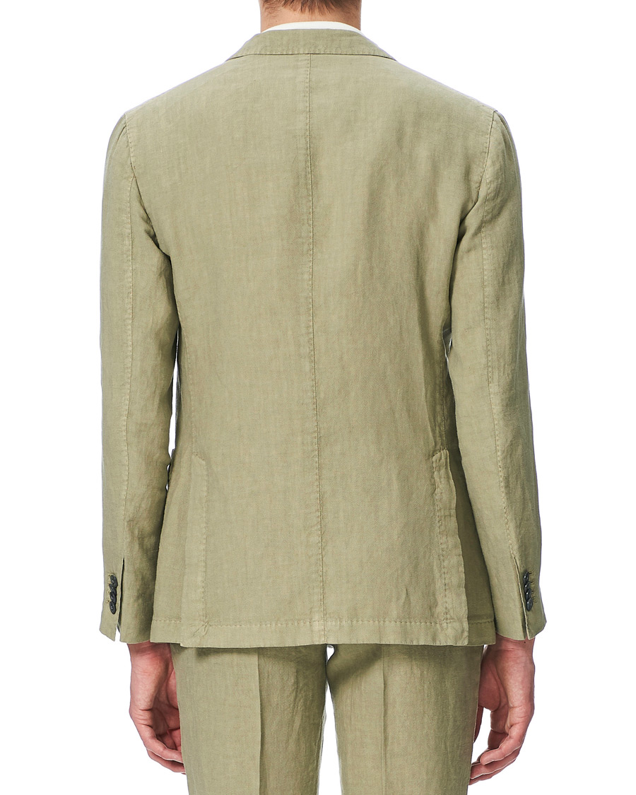 Homme | Costumes | Boglioli | K Jacket Patch Pocket Linen Suit Sage Green