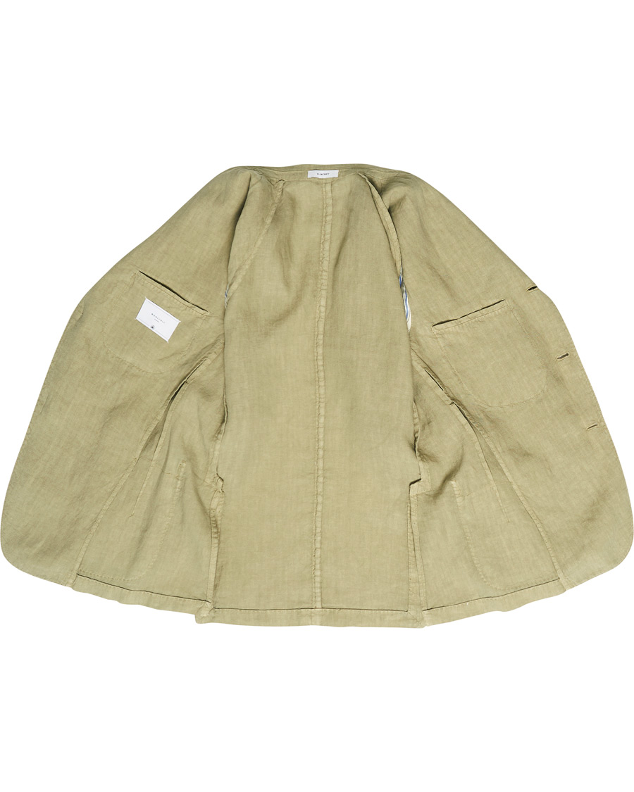Homme | Costumes | Boglioli | K Jacket Patch Pocket Linen Suit Sage Green
