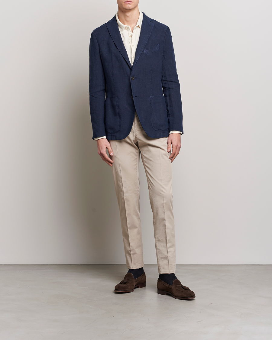 Homme | Blazers | Boglioli | K Jacket Linen Blazer Navy