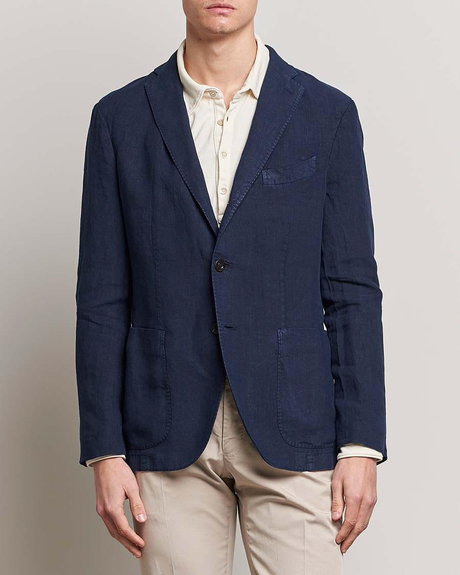 Homme | Blazers | Boglioli | K Jacket Linen Blazer Navy