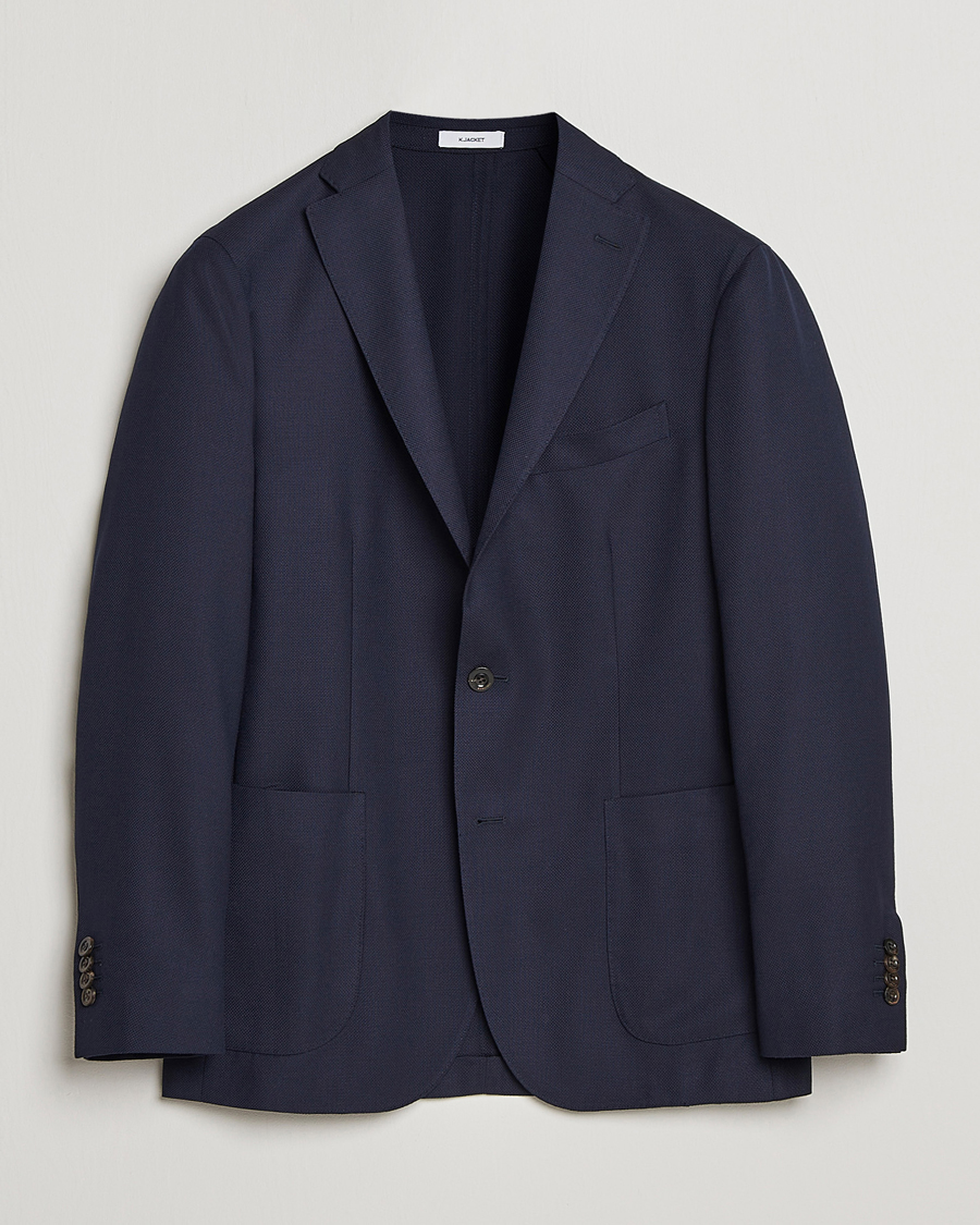 Homme | Blazers | Boglioli | K Jacket Wool Hopsack Blazer Navy