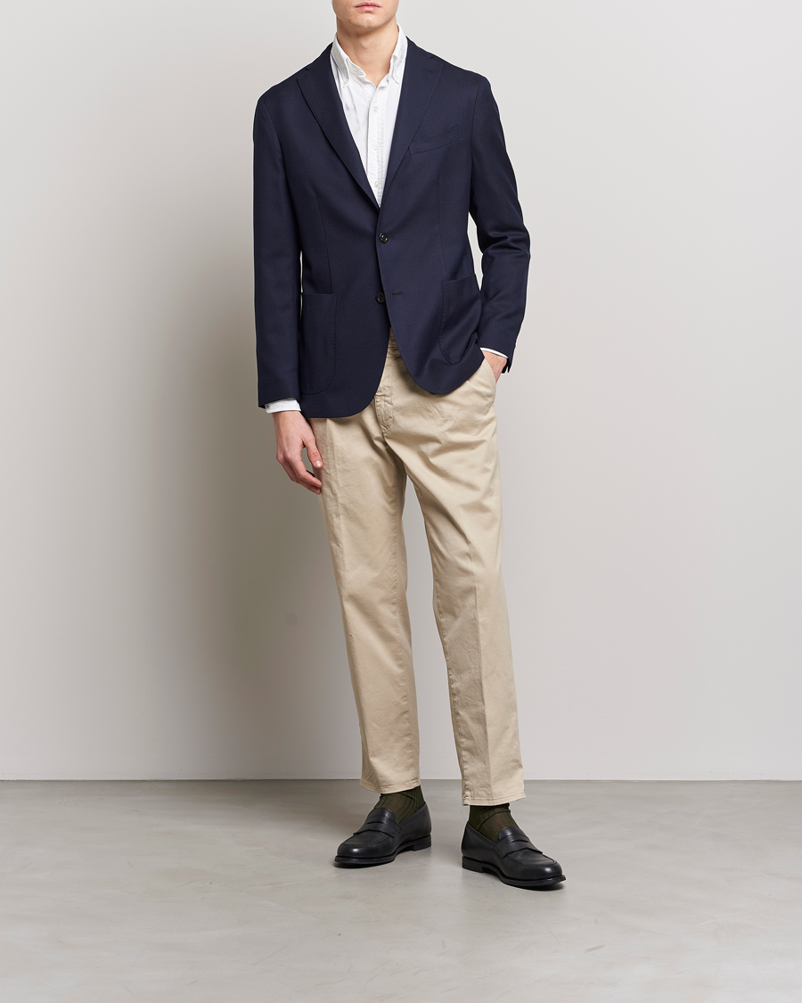Homme | Blazers | Boglioli | K Jacket Wool Hopsack Blazer Navy