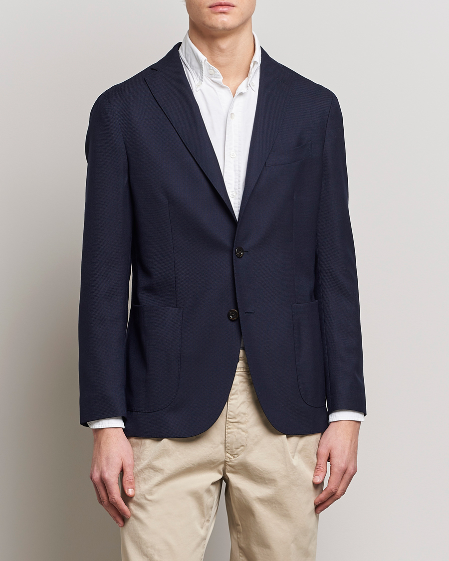 Homme | Blazers | Boglioli | K Jacket Wool Hopsack Blazer Navy