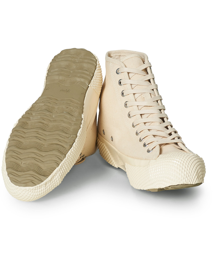 Homme | Superga Artifact MS Japanese Canvas High Sneaker White Mastice | Superga | Artifact MS Japanese Canvas High Sneaker White Mastice