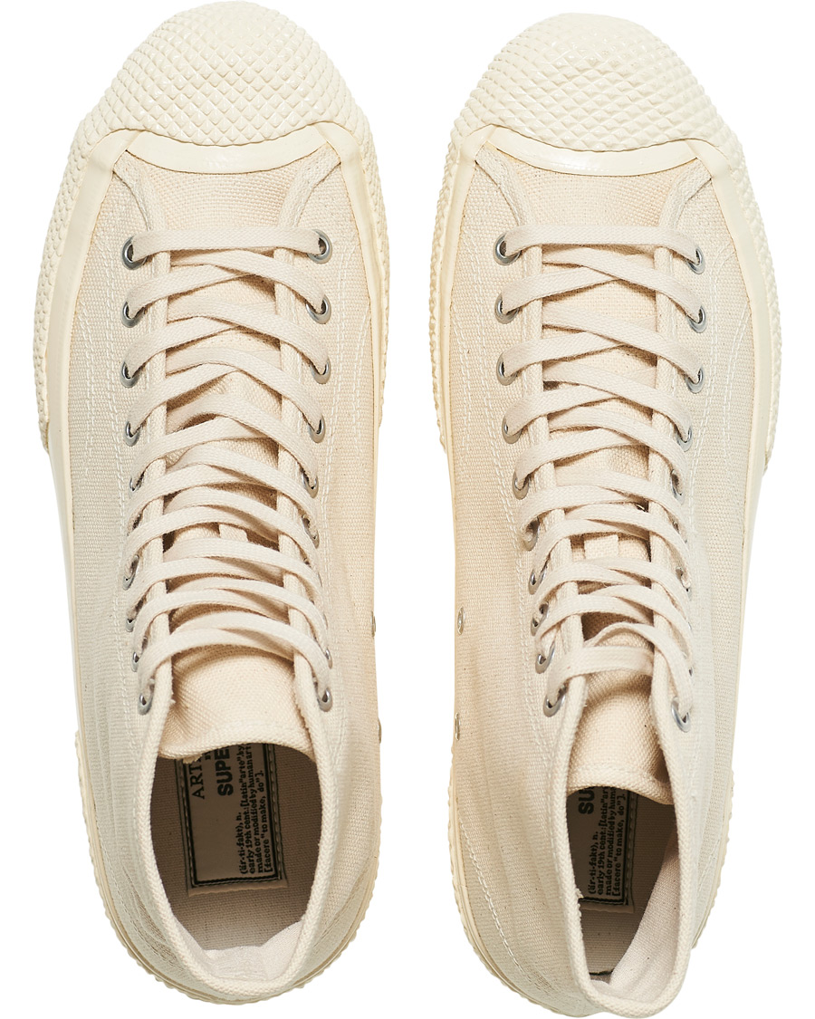 Homme | Superga Artifact MS Japanese Canvas High Sneaker White Mastice | Superga | Artifact MS Japanese Canvas High Sneaker White Mastice