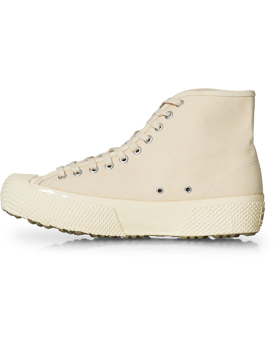 Homme | Superga Artifact MS Japanese Canvas High Sneaker White Mastice | Superga | Artifact MS Japanese Canvas High Sneaker White Mastice