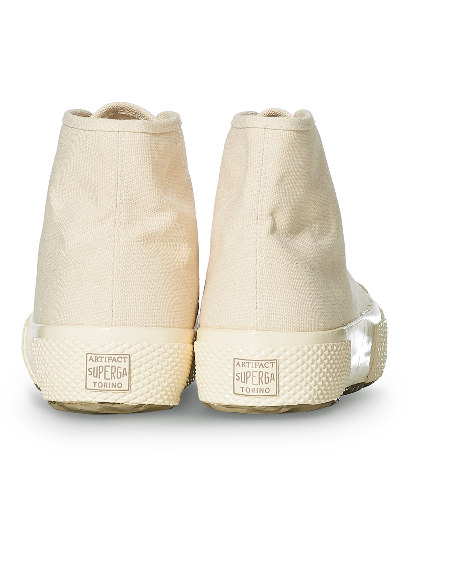 Homme | Superga Artifact MS Japanese Canvas High Sneaker White Mastice | Superga | Artifact MS Japanese Canvas High Sneaker White Mastice