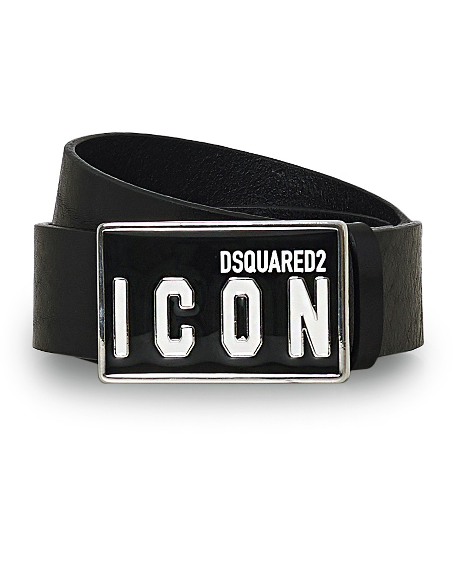 Homme | Dsquared2 Icon Plaque Belt Black | Dsquared2 | Icon Plaque Belt Black