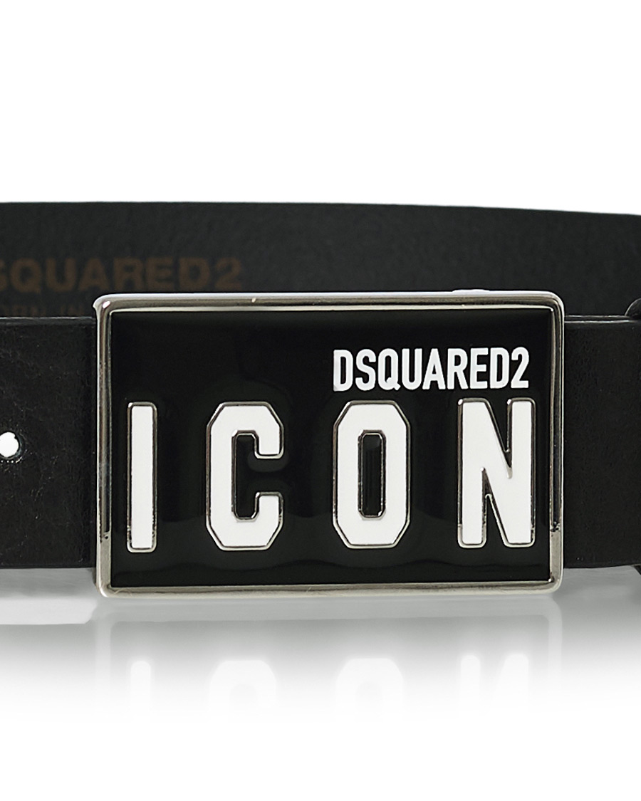 Homme | Dsquared2 Icon Plaque Belt Black | Dsquared2 | Icon Plaque Belt Black
